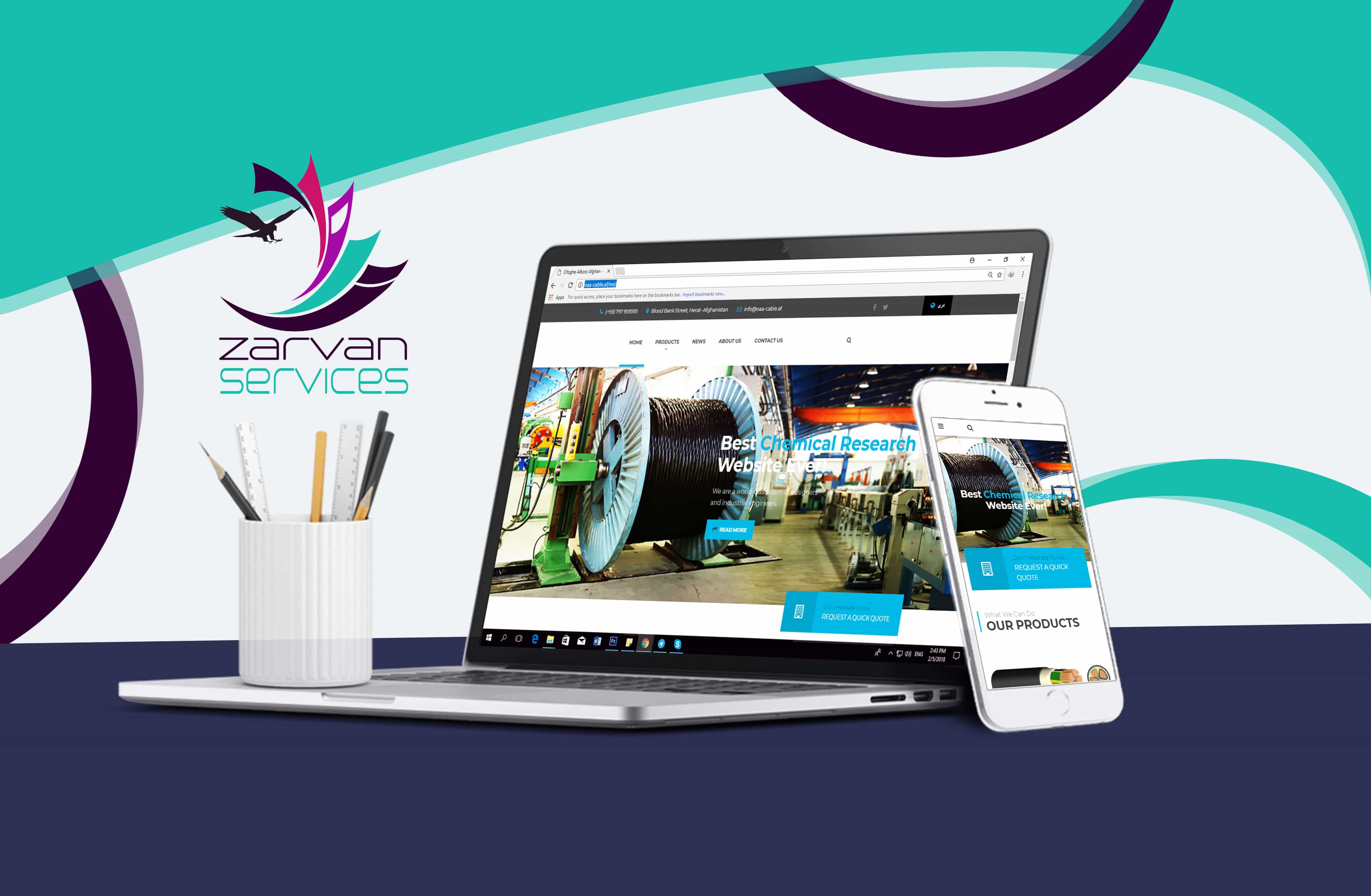 Design and Develop of website for Hamkar Wire and Cable